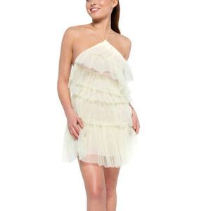 THE BAR Lou Tulle‎ Halter Dress Sz 4